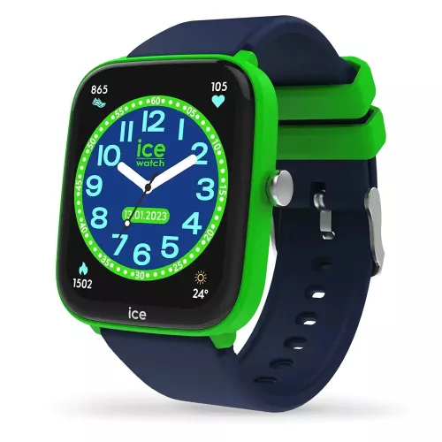 Ice-Watch Ice Smart Junior Two Green Blue gyerek okosóra – kék-zöld szilikon, 1,75″ kijelző