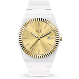 Ice-Watch női karóra – fehér szíj, arany számlap, világító mutatók