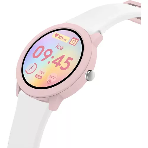 Ice-Watch gyerek okosóra – pink/fehér dizájn, AMOLED kijelző