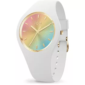 Ice-Watch Ice Champagne White Rainbow 025350 karóra – fehér szilikon, szivárványos számlap