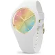 Ice-Watch Ice Champagne White Rainbow 025350 karóra – fehér szilikon, szivárványos számlap