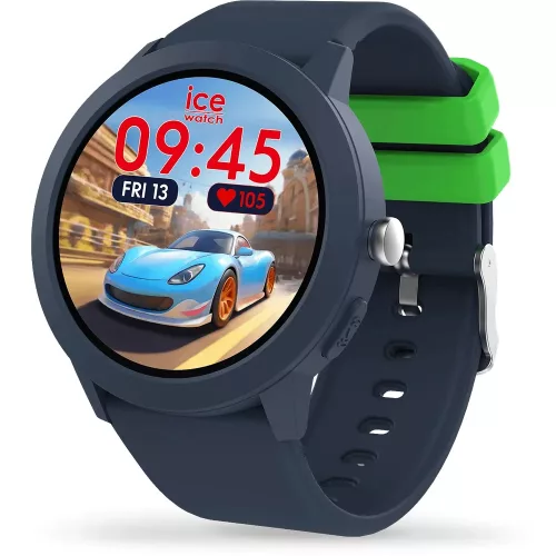 ICE Watch okosóra kék szilikon szíj kerek AMOLED kijelző