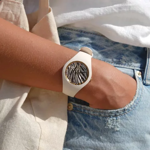 ICE-Watch ICE wild Almond Skin Zebra bézs-arany női karóra 025892
