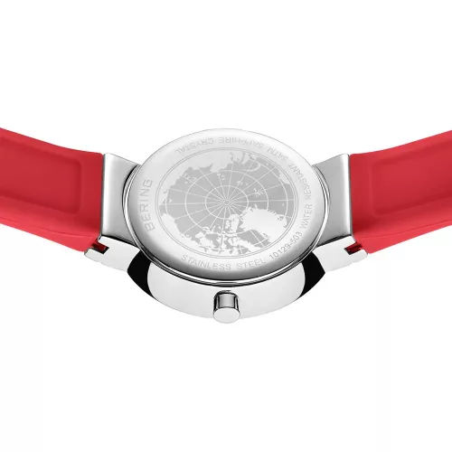 Bering 10129-503 női karóra – piros mesh szíj, piros számlap, acél tok, safír üveg