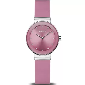 Bering 10129-909 női karóra – rózsaszín kaucsuk szíj, rózsaszín számlap, acél tok, safír üveg
