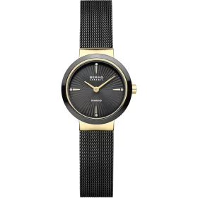 Bering Classic Ceramic Diamond fekete-arany női karóra 10725-132