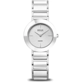 BERING Ceramic 4 gyémántos fehér-ezüst női karóra 11429-753