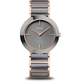 Bering női karóra szürke számlap rózsaarany tok kerámia szíj