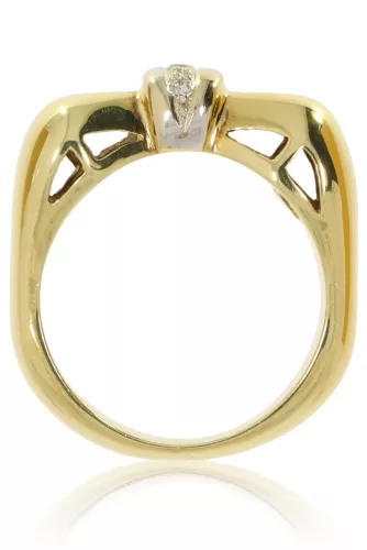 Sárga-Fehér arany gyémánt köves gyűrű 11984