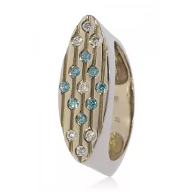 Fehér arany gyémánt köves gyűrű 12450