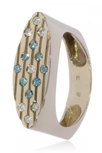 Fehér arany gyémánt köves gyűrű 12450