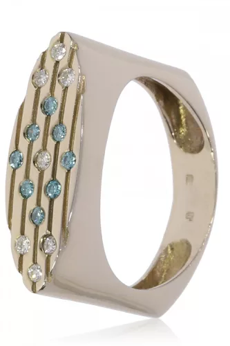 Fehér arany gyémánt köves gyűrű 12450