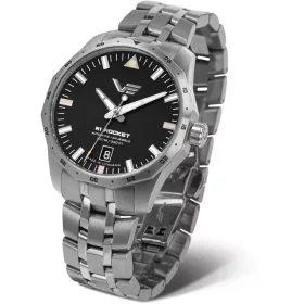 Vostok Europe Rocket N1 Compact automata – fekete számlap, acél tok és szíj