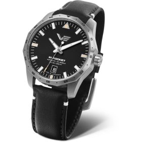 Vostok Europe Rocket N1 Compact automata óra – fekete számlap, bőr szíj