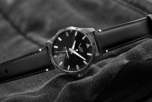 Vostok Europe Rocket N1 Compact automata óra – fekete számlap, bőr szíj