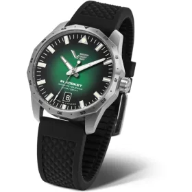 Vostok Europe Rocket Compact automata – zöld számlap, fekete kaucsuk szíj, acél tok