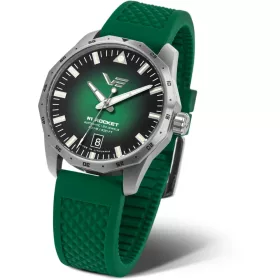 Vostok Europe Rocket Compact automata – zöld számlap, zöld kaucsuk szíj, acél tok