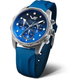 Vostok Europe női karóra – kék átmenetes számlap, stopper, 2 kaucsuk szíj