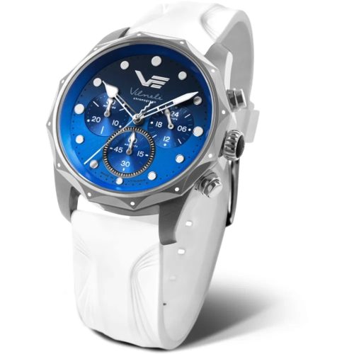 Vostok Europe női karóra – kék átmenetes számlap, stopper, 2 kaucsuk szíj