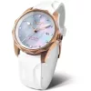 Vostok Europe női karóra – rosegold fém és fehér kaucsuk szíj, solar szerkezet