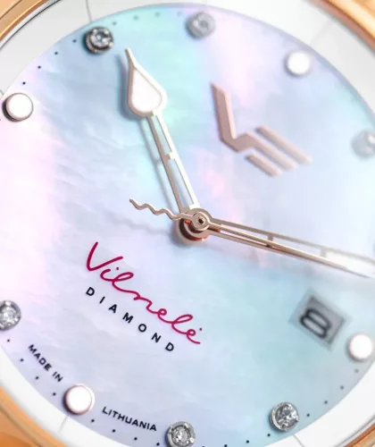 Vostok Europe női karóra – rosegold fém és fehér kaucsuk szíj, solar szerkezet
