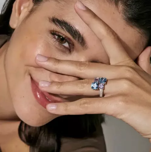 Nomination Colour Wave gyűrű ezüst levendula cirkon