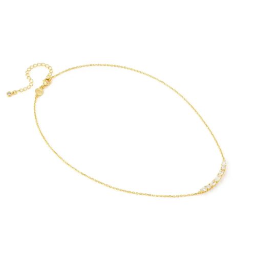 Nomination Colour Wave női nyaklánc – arany bevonat, fehér cirkónia kövekkel