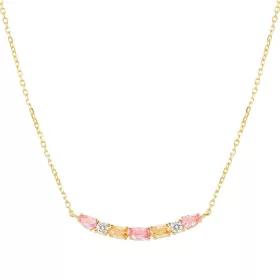 Nomination Colour Wave nyaklánc arany rózsaszín cirkon