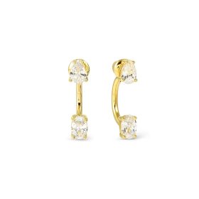 Nomination Colour Wave Aurora 149860/020 női aranyozott ezüst fülbevaló fehér cirkónia