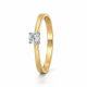 Klasszikus szoliter arany gyűrű cirkon kővel eljegyzéshez