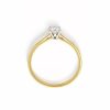 Klasszikus szoliter arany gyűrű cirkon kővel eljegyzéshez