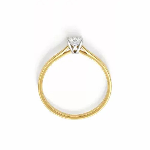 Klasszikus szoliter arany gyűrű cirkon kővel eljegyzéshez