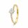Köves szoliter arany eljegyzési gyűrű cirkon kövekkel elegáns kivitelben