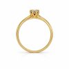 Sárga arany szoliter gyűrű ragyogó cirkon kővel elegáns stílusban