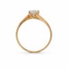 14 karátos rozéarany szoliter gyűrű csavart foglalattal