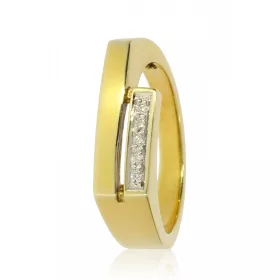 Sárga arany gyémánt köves gyűrű 16220