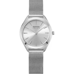 Bering 17331-000 női karóra – ezüst mesh szíj, fehér számlap, Solar működés