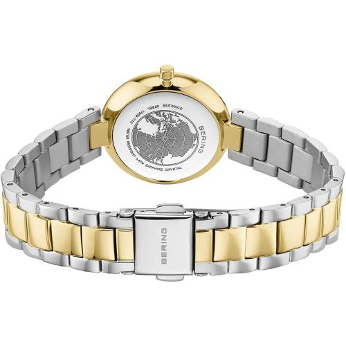 Bering 17529-730 női karóra – arany mesh szíj, világos számlap, gyémánt, safír üveg