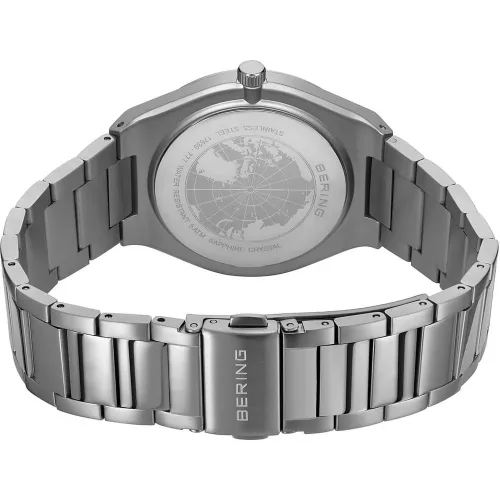 Bering Classic 17639-777 férfi karóra szürke számlappal, acél tokkal