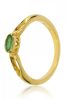 Sárga arany smaragd köves gyűrű 18508