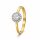 Kör alakban köves arany eljegyzési gyűrű cirkon kövekkel elegáns kialakítással
