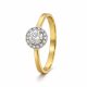 Kör alakban köves arany eljegyzési gyűrű cirkon kövekkel elegáns kialakítással