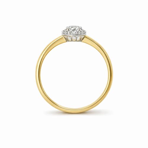 Kör alakban köves arany eljegyzési gyűrű cirkon kövekkel elegáns kialakítással