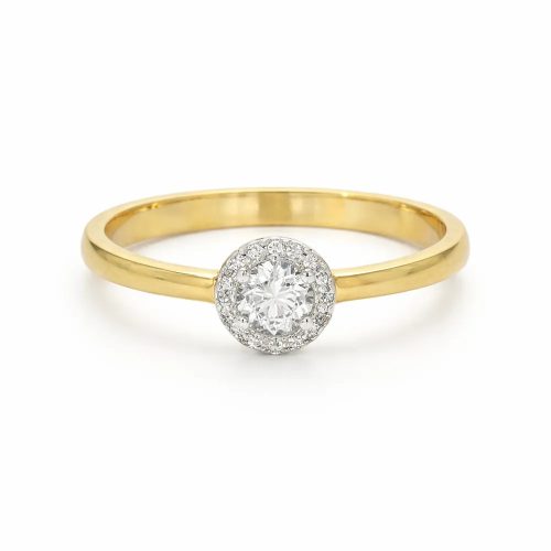 Kör alakban köves arany eljegyzési gyűrű cirkon kövekkel elegáns kialakítással