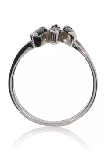 Fehér arany zafír köves gyűrű 19818