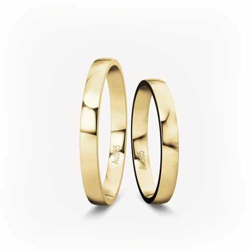 2,3 mm-es Sárga arany Karikagyűrű pár VD01S