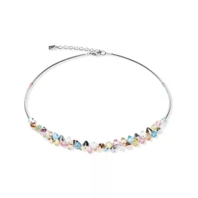 Coeur de Lion 2038/10-1522 nyaklánc – ezüstszínű acél, pasztell kristályok