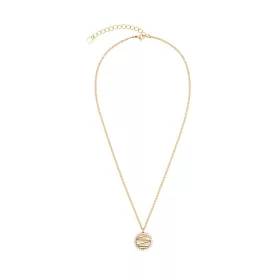 Coeur de Lion Amulet Mini Waves nyaklánc arany-beige medállal