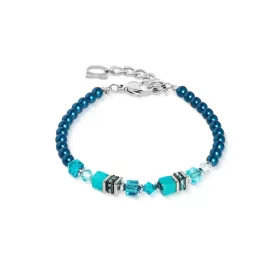 Coeur de Lion Princess Teal Glow karkötő türkiz és kristály elemekkel