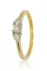 Sárga-Fehér arany gyémánt köves gyűrű 23152